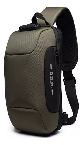 Mochila De Pecho Ozuko Sling Usb Antirrobo For Hombre