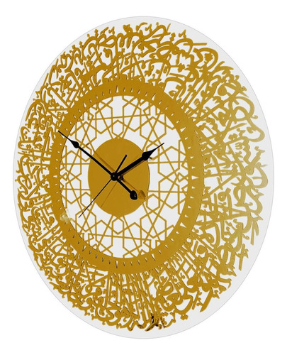 Decoraciones De Pared De Mural De Reloj Colgante Redondo Oro