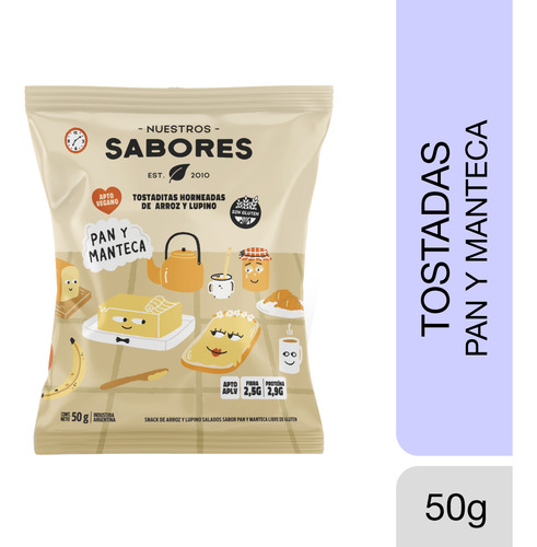 Tostadas De Arroz Y Lupino, Sin Gluten - Nuestros Sabores
