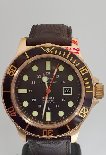 Relógio Glycine Combat Sub Automátic 48mm Bronze Novo