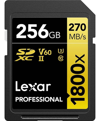 Tarjeta De Memoria Lexar Professional De 256 Gb, 1800x Uhs-i