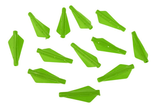 12pcs Tiro Con Flecha Plumas De Accesorios Verde