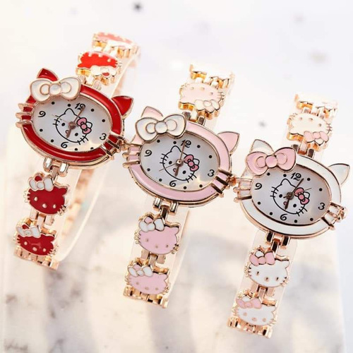 Reloj Pulsera Hello Kitty Regalo Novia Amiga Sanrio 12pz May