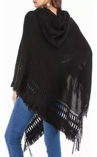 La Imitación De La Cachemira De Punto Chal-poncho Para Mujer