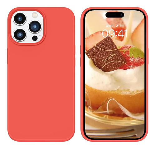Case Para iPhone 14 Pro Max, Amortiguador De Choques, Rojo