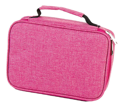 Porta Lápices Con Cremallera Bolso Para Lápices Rosa Roja