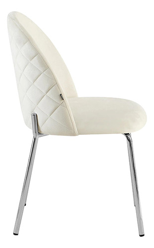 Silla Comedor Nova Pana Base Cromo Pack 4 Unid Pana Cromo Beige