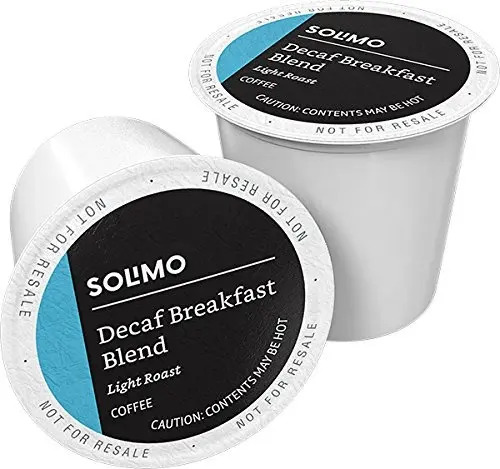 Amazon Marca - 100 Ct. Solimo Descafeinado Light Roast Bolsi | Envío gratis