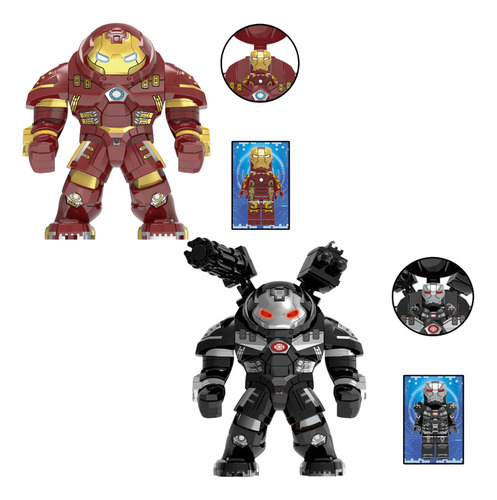 Figuras Avengers Iron Man Hulkbuster Maquina De Guerra Set 2