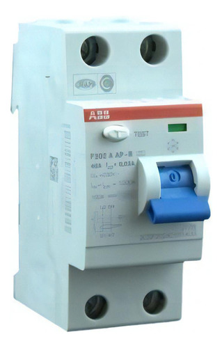 Interruptor Diferencial Disyuntor Abb Bipolar 63a 2x63