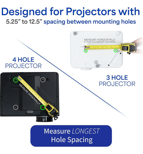 Soporte De Proyector De Techo Vivo Mount-vp02b Ajustable