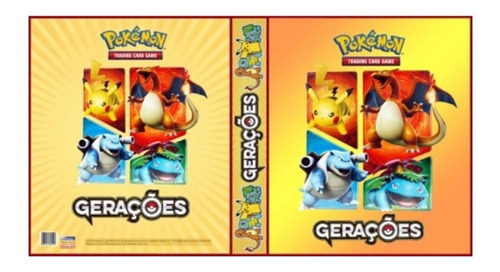 Pasta Álbum Tipo Fichário Pokémon + 30 Folhas Yes
