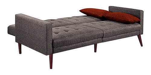 Sofa Cama Talia Lino Gris Sala Sofa Sillon Mueble Pieza
