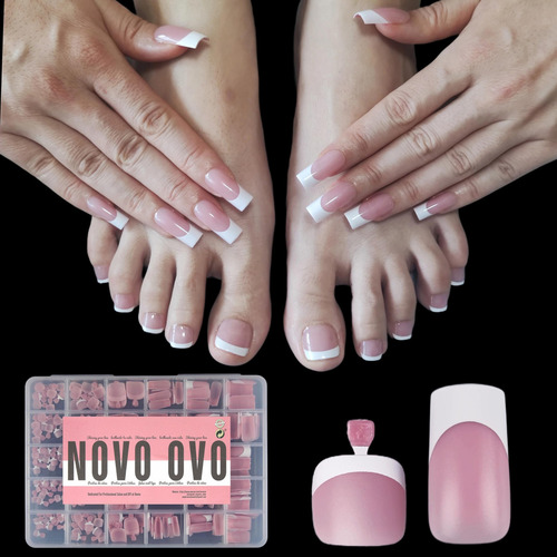 Jgo Puntas De Uñas Francesas A Juego Kit De Puntas De Uñas C