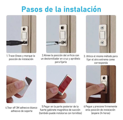 Imanes Para Puertas De Armarios, Cierre Magnético 10 D