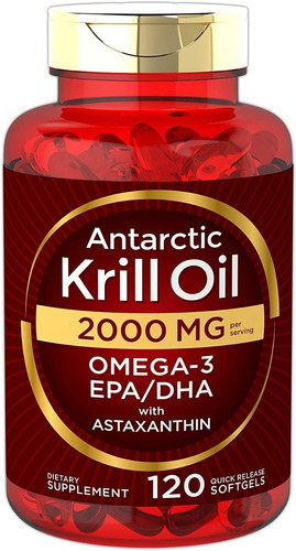Krill Oil  Astaxantina 2000mg / Omega-3 Epa, Dha  /120 Caps.