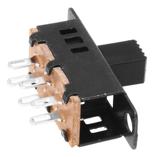 Interruptor Deslizante De Panel Dpdt Con Botón Alto, 6 Pines