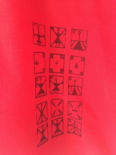 Blusa Camisola De Algodón Roja Artesanal Pintada A Mano
