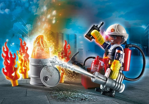 Imagen 4 de 8 de Playmobil Bomberos Rescate Con Llamas 70291 City Action Edu