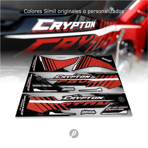 Imagen 3 de 9 de Calcos Yamaha New Crypton Modelo 2018 /plottergraf Adhesivos