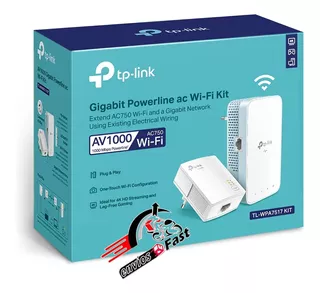 Av1000 Kit Powerline Gigabit Wi-fi Ac750 Tl-wpa7517 Kit