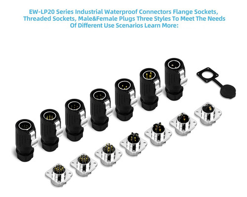 Conector Impermeable Industrial Ip68 Circular De Conexión Rá