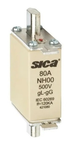 Fusible Nh Tamaño 00 80a Sica Pronto Electrica