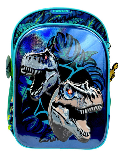 Mochila Dinosaurios Jurassic T-rex Chenson Original Uso Rudo Azul Dinosaurios