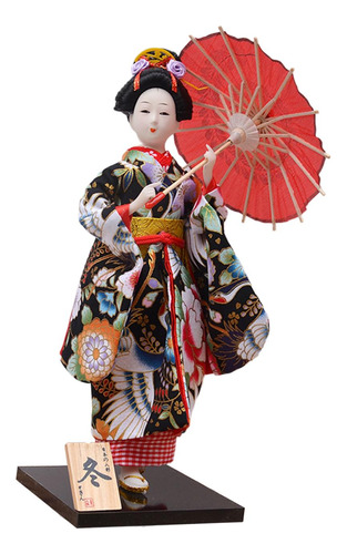 Estatuilla Asiática Kabuki, Estatua De Escritorio, 12.0 In,