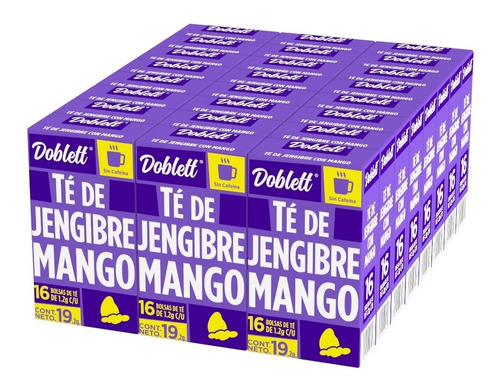 24 Pack Té Doblett Jengibre Mango - 384 Bolsas