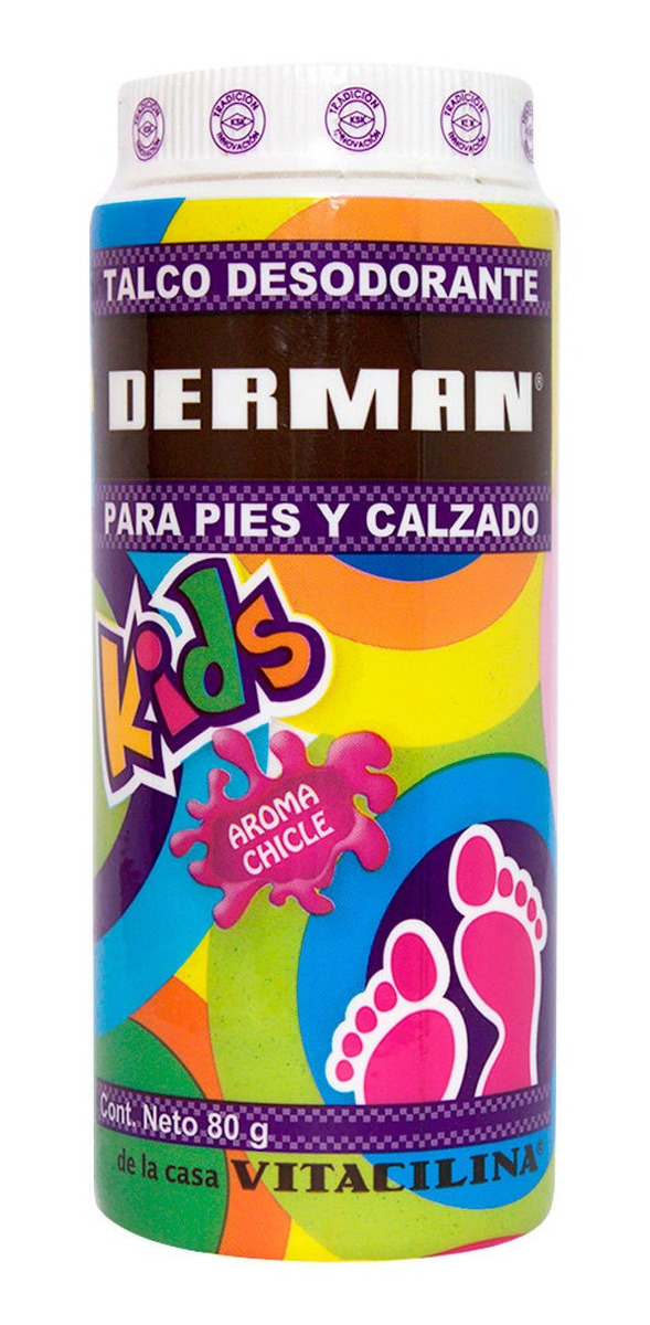 Talco Para Pies Infantil Derman Kids 80g