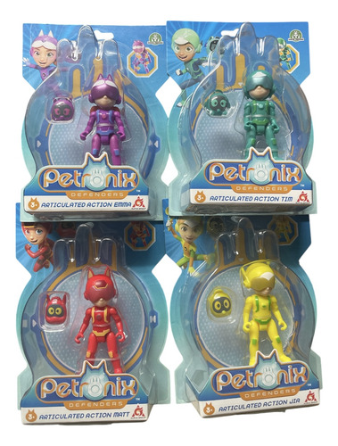 Set De 4 Figuras Articuladas Petronix Defenders
