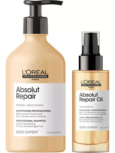 Shampoo 500ml + Sérum Cabello Dañado Loreal Absolut Repair