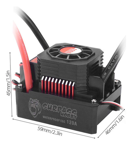 Controlador Electrónico De Velocidad Goolrc 120a Brushless E