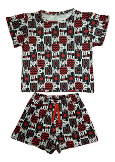 Pijama Piel De Durazno Mujer Camiseta Short Multiusos 