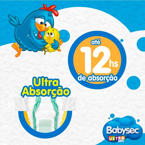 Kit Fralda Babysec Ultrasec Xg 60 Und Kit C/2 Pacotes