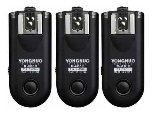 Set De 3 Disparadores Para Flash Yongnuo Rf603 Para Canon