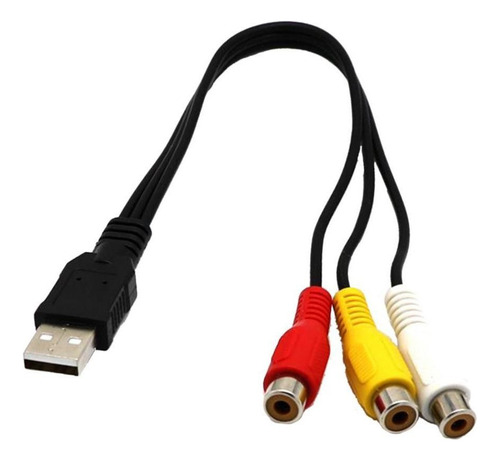 3rca Video / V Convertidor Adaptador Para Tv
