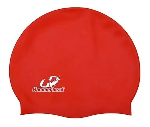 Touca De Natação Silicone Lisa Grande Xl Hammerhead Cor Vermelho Desenho do tecido Liso