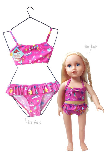 Bff Traje De Baño Music Malla Bikini Verano Nena Wg