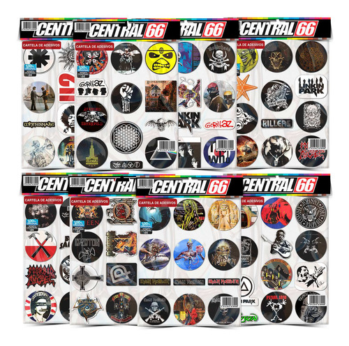 Cartela 95 Adesivos Música Rock Bmw 325i, Bmw 528i Antigo M2