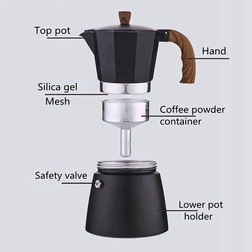 Cafetera Moka De 3 Tazas, Cafetera Cubana, Herramienta