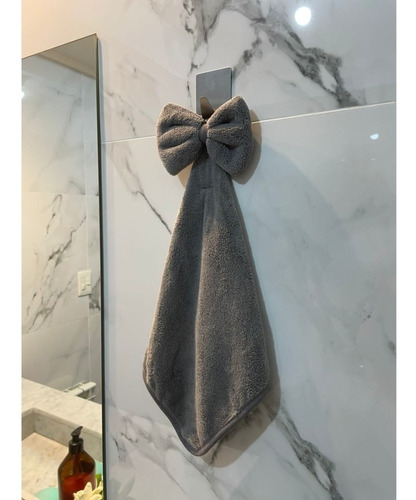 Imagen 2 de 5 de Toalla De Mano Seca Rapido Colgante Con Moño Baño Skincare