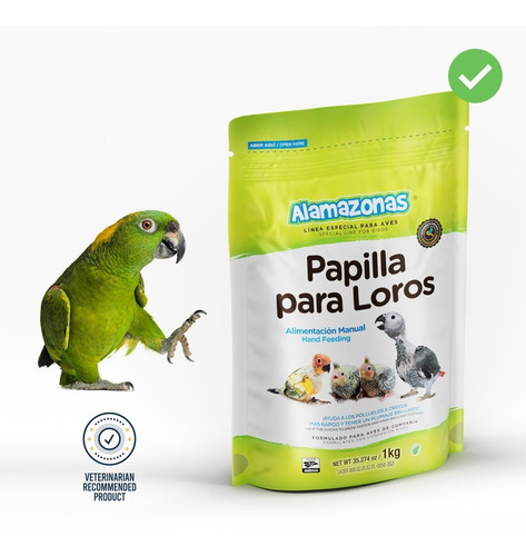 Papilla Para Loros Alamazonas 1kg 100% Mexicana