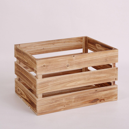 Cesta De Almacenamiento De Madera Caja De Color Claro