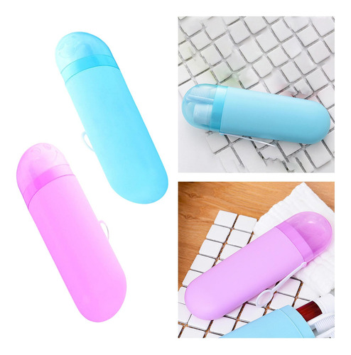 2 Uds Estuche De Cepillo De Dientes De Viaje Soporte De