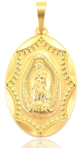 Dije Virgen Guadalupe Oro 24k Laminado 35mm X 18mm Calidad