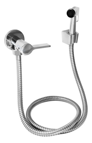 Ducha Higiênica Luxo 100% Metal Completa 1/4 De Volta C-65 Acabamento Alavanca C-65 Cor Cromado