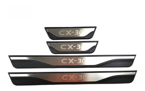 Placa De Rasguño Umbral De Puerta Apto Par Mazda Cx-30 19-23