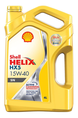 Aceite De Motor Shell Helix Hx5 Sn 15w40 4 Litros